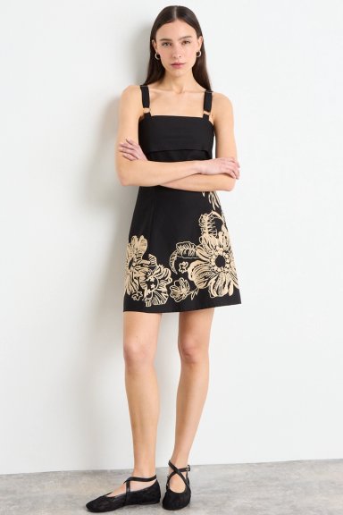 VESTIDO LISO NEGRO MUJER IO - 5