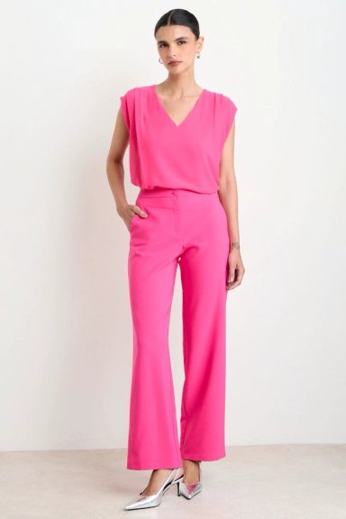 PANTALON RECTO LISO FUCSIA MUJER ASH - 1