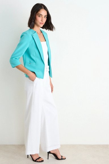 BLAZER LISO CON SOLAPA VERDE CATA MUJER ASH - 5