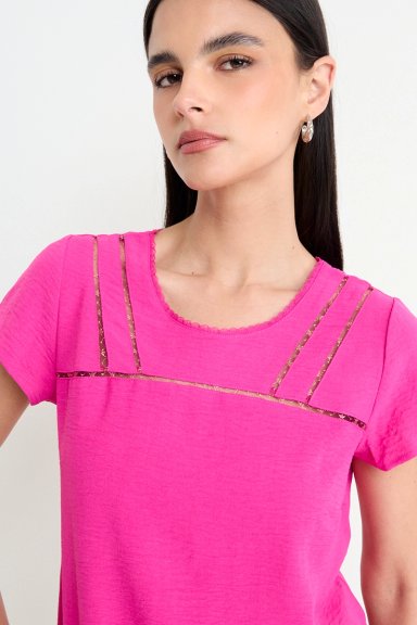 BLUSA LISA FUCSIA MUJER ASH - 2