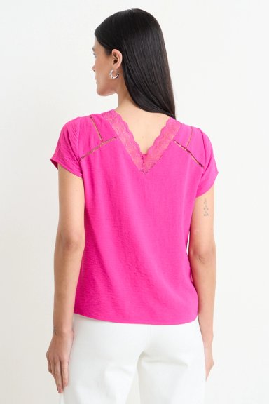 BLUSA LISA FUCSIA MUJER ASH - 3