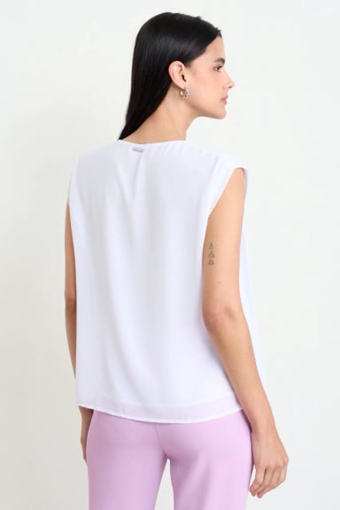 BLUSA LISA SIN MANGAS CRUDO MUJER ASH - 2
