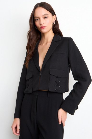 BLAZER LISO NEGRO MUJER IO - 1