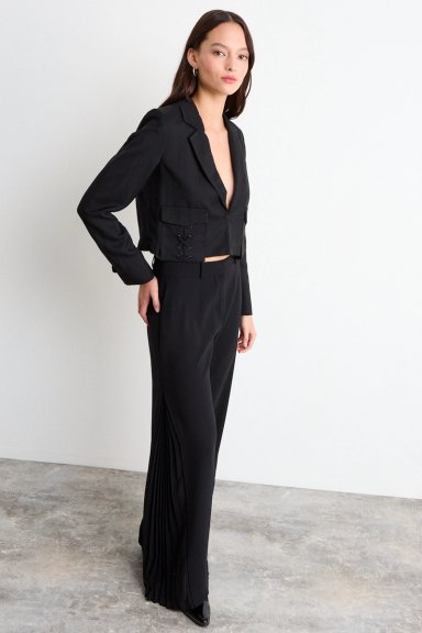 BLAZER LISO NEGRO MUJER IO - 4
