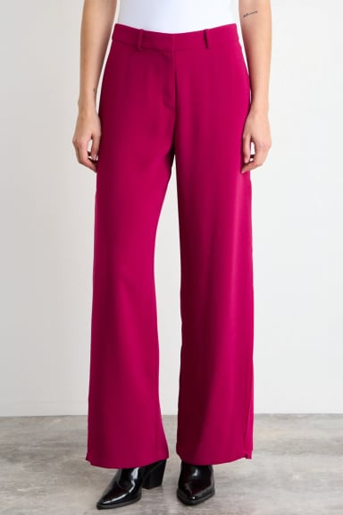 PANTALON LISO BURDEOS MUJER IO - 2