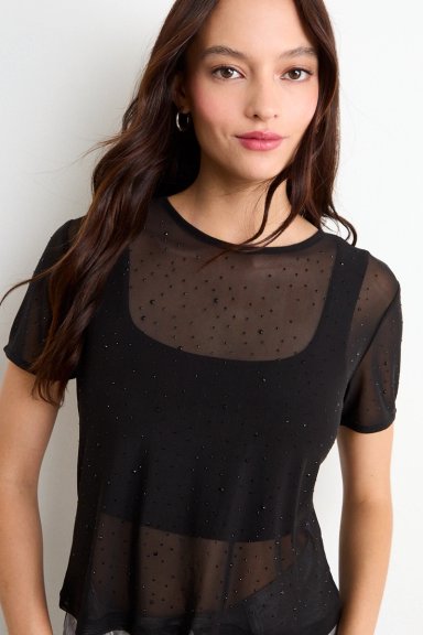 POLERA FANTASIA NEGRO MUJER IO - 1