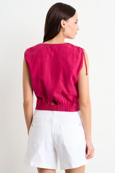 BLUSA LISA BURDEOS MUJER IO - 2