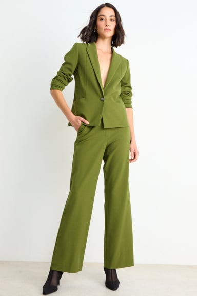 BLAZER LISO VERDE MUJER ASH - 4