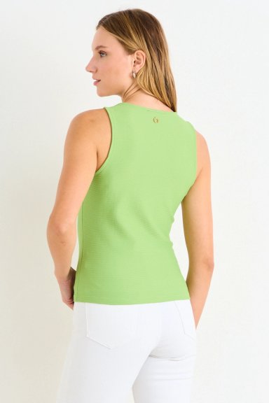 POLERA SIN MANGAS LISA VERDE LIMA MUJER ASH - 3
