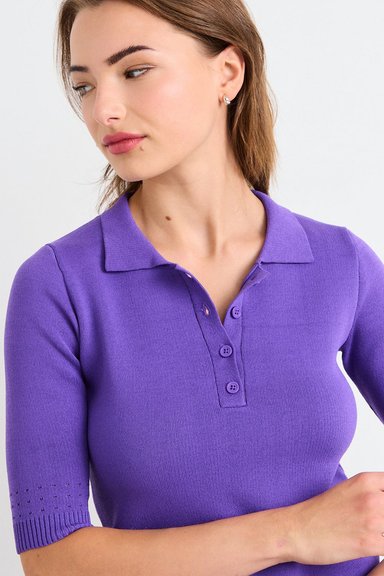 SWEATER LISO MORADO MUJER IO - 2