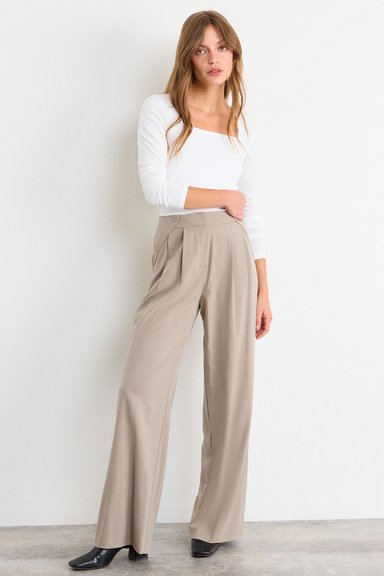 PANTALON LISO AVELLANA MUJER IO - 1