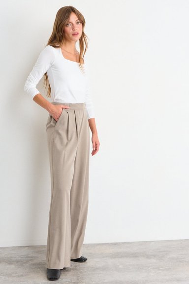 PANTALON LISO AVELLANA MUJER IO - 5