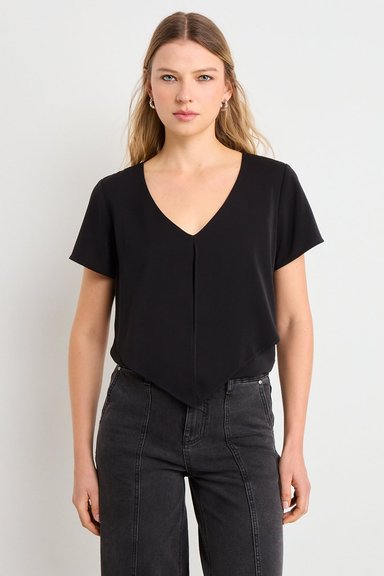 BLUSA LISA NEGRO MUJER ASH - 2