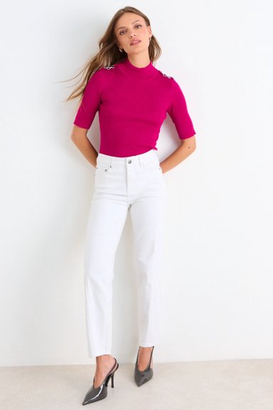 POLERA TEJIDA FUCSIA MUJER ASH - 4