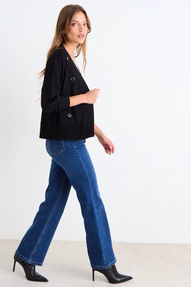 CARDIGAN CON APLICACIONES METALICAS NEGRO MUJER ASH - 4