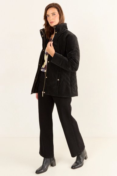 PARKA CON GORRO NEGRO MUJER MAGRIFFE - 4