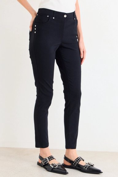 PANTALON LISO NEGRO MUJER ASH - 2