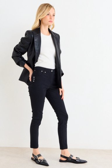 PANTALON LISO NEGRO MUJER ASH - 5