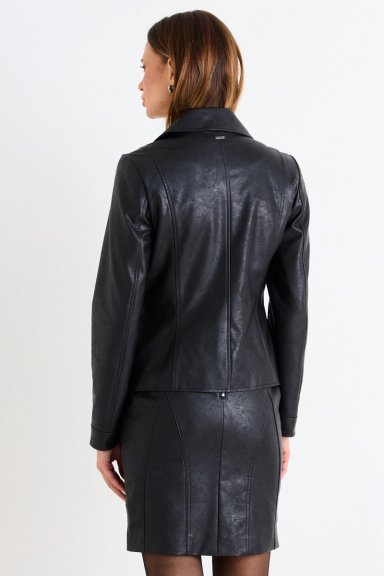 CHAQUETA BIKER LISA NEGRO MUJER ASH - 3