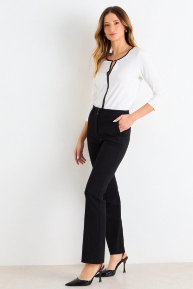 PANTALON RECTO NEGRO MUJER ASH - 5