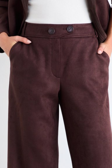 PANTALON LISO CAFE  MUJER IO - 3