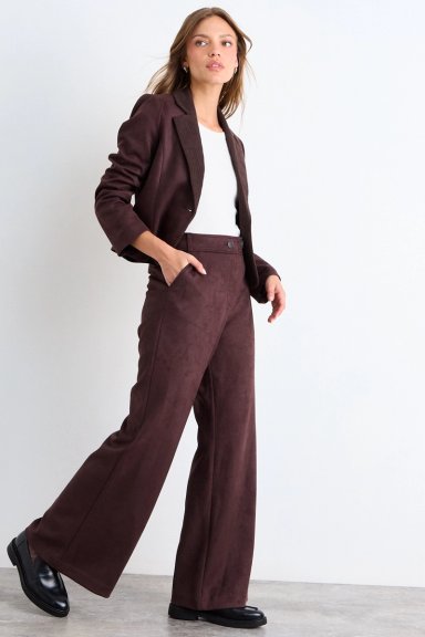 PANTALON LISO CAFE  MUJER IO - 5