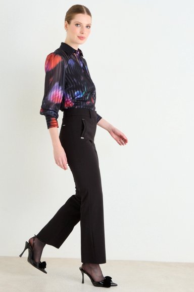 BLUSA CAMISERA FANTASIA NEGRO MUJER ASH - 5