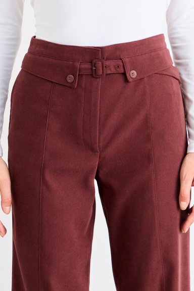 PANTALON LISO CAFE  MUJER IO - 3