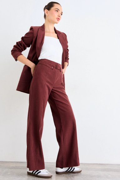 PANTALON LISO CAFE  MUJER IO - 5