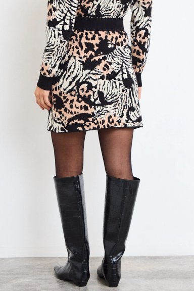 FALDA JACQUARD NEGRO MUJER IO - 4