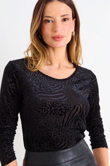 POLERA MODA NEGRO MUJER ASH - 1