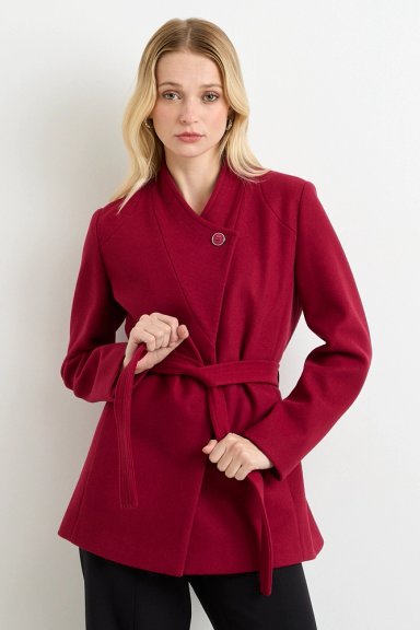 CHAQUETON LISO BURDEOS MUJER ASH - 1