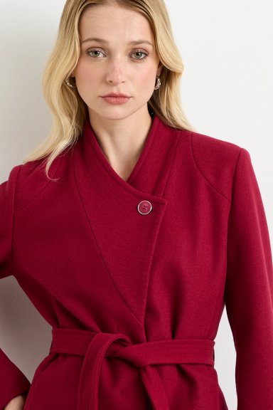 CHAQUETON LISO BURDEOS MUJER ASH - 2