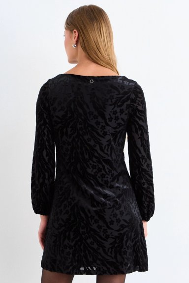 VESTIDO LISO NEGRO MUJER IO - 4