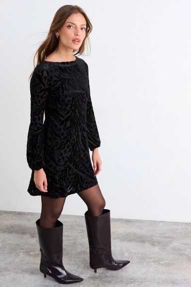 VESTIDO LISO NEGRO MUJER IO - 5