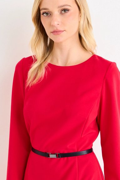VESTIDO FORMAL BASICO ROJO MUJER ASH - 2