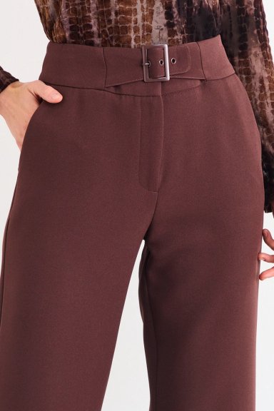 PANTALON LISO CAFE  MUJER IO - 2