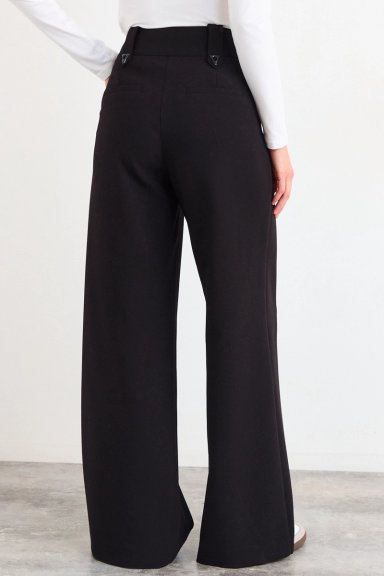 PANTALON LISO NEGRO MUJER IO - 4