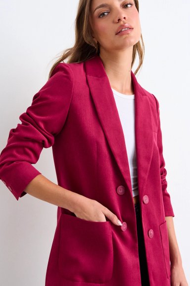 BLAZER LISO BURDEOS MUJER IO - 2