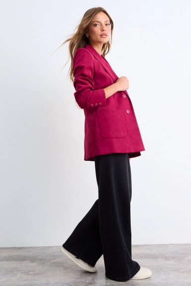 BLAZER LISO BURDEOS MUJER IO - 4