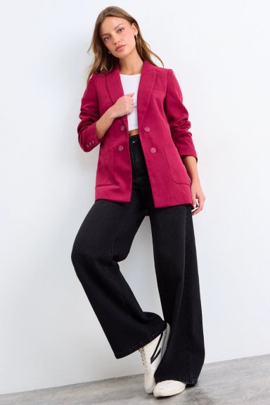 BLAZER LISO BURDEOS MUJER IO - 5