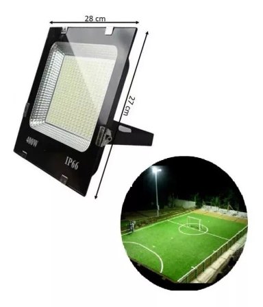 FOCO REFLECTOR LED 400 W CANCHAS RESISTENCIA AL AGUA - 1