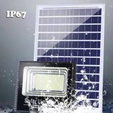 FOCO REFLECTOR SOLAR COMPAQPEAT 500 W PANEL SOLAR Y CONTROL REMOTO - 4