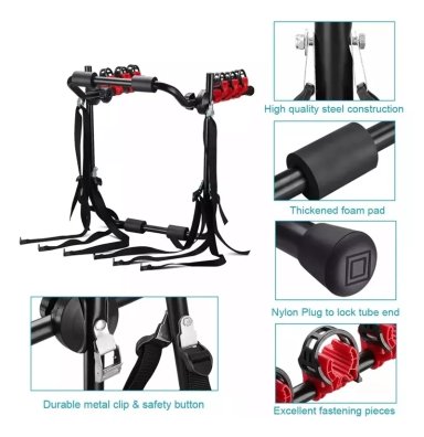 PORTA BICICLETAS PARA AUTOMOVIL Y SUV ENGACHE TRAILER - 4
