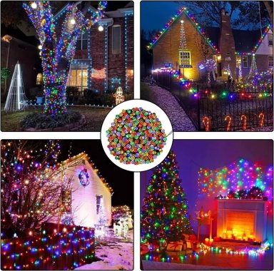 LUCES NAVIDAD LED 100 FOCOS SOLAR GUIRNALDA 10 METROS 2 UNIDADES - 2