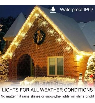 LUCES ARBOLEDA LED FUEGO ARTIFICIAL SOLAR NAVIDAD GUIRNALDA - 5