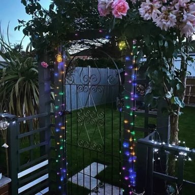 LUCES GUIRNALDA LED 200 FOCOS SOLAR ALAMBRE HADA BODA 20MTS - 2