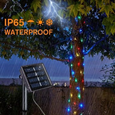 LUCES GUIRNALDA LED 200 FOCOS SOLAR ALAMBRE HADA BODA 20MTS - 5