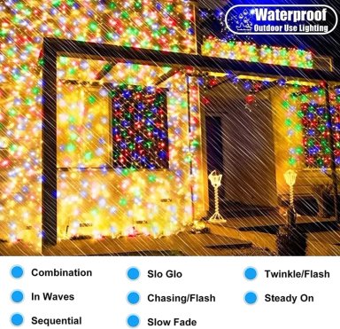 LUCES LED SOLAR NAVIDAD GUIRNALDA COLOR MULTICOLOR 10 METROS - 5