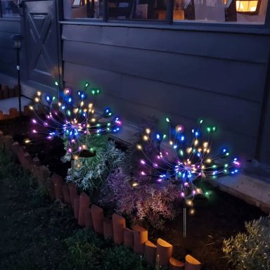 LUCES LED SOLAR FUEGO ARTIFICIAL NAVIDAD 2 UNIDADES - 5